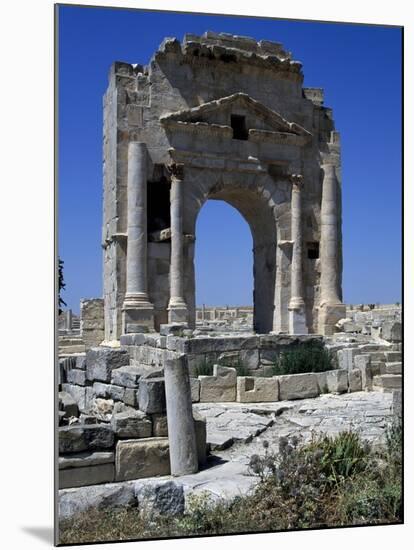 Arch of Trajan Dedicated in 116 Ad at Ruins of Ancient Town of Mactaris-null-Mounted Giclee Print