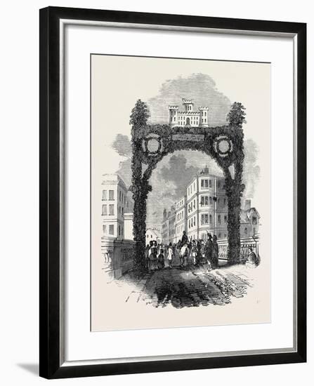 Arch on the New Brig of Ayr, Bridge, the Burns Festival-null-Framed Giclee Print