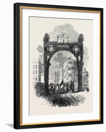 Arch on the New Brig of Ayr, Bridge, the Burns Festival-null-Framed Giclee Print