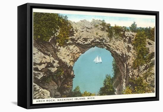 Arch Rock, Mackinac Island, Michigan-null-Framed Stretched Canvas