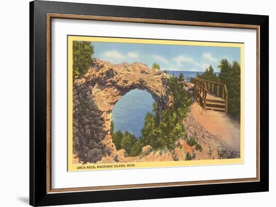 Arch Rock, Mackinac Island, Michigan-null-Framed Art Print