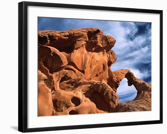 Arch Rock, Valley of Fire State Park, Nevada, USA-Charles Sleicher-Framed Photographic Print