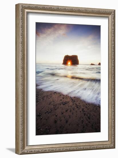 Arch Star and Beach Scene, Mendocino Coast, Northern California-Vincent James-Framed Photographic Print