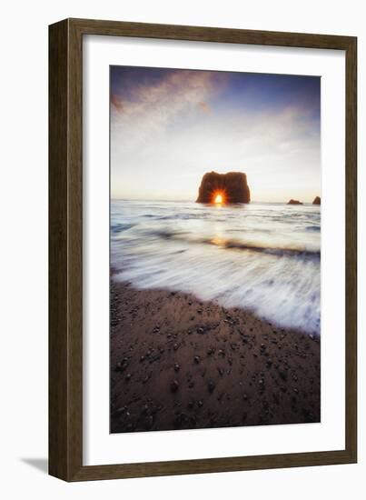 Arch Star and Beach Scene, Mendocino Coast, Northern California-Vincent James-Framed Photographic Print