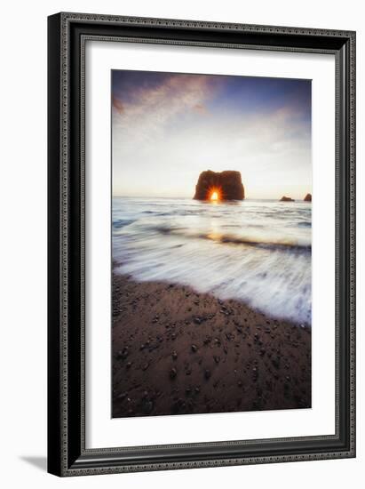 Arch Star and Beach Scene, Mendocino Coast, Northern California-Vincent James-Framed Photographic Print