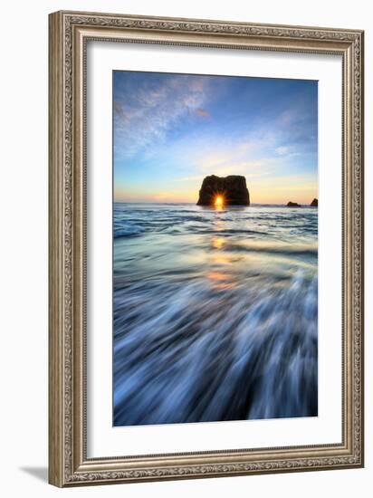 Arch Star and Shore Lines, Fort Bragg, Mendocino Coast-Vincent James-Framed Photographic Print