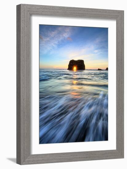 Arch Star and Shore Lines, Fort Bragg, Mendocino Coast-Vincent James-Framed Photographic Print