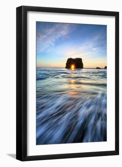 Arch Star and Shore Lines, Fort Bragg, Mendocino Coast-Vincent James-Framed Photographic Print