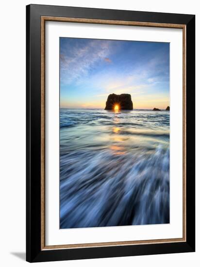 Arch Star and Shore Lines, Fort Bragg, Mendocino Coast-Vincent James-Framed Photographic Print