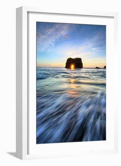 Arch Star and Shore Lines, Fort Bragg, Mendocino Coast-Vincent James-Framed Photographic Print