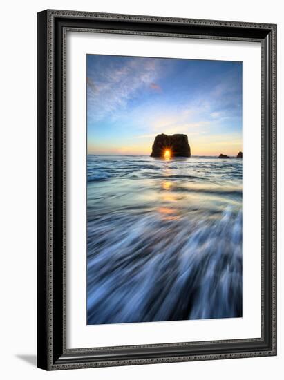 Arch Star and Shore Lines, Fort Bragg, Mendocino Coast-Vincent James-Framed Photographic Print