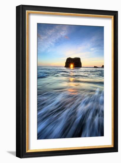 Arch Star and Shore Lines, Fort Bragg, Mendocino Coast-Vincent James-Framed Photographic Print