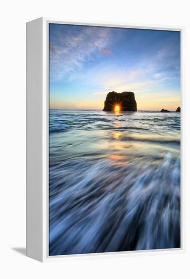 Arch Star and Shore Lines, Fort Bragg, Mendocino Coast-Vincent James-Framed Premier Image Canvas