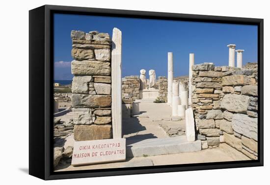 Archaeological remains of the House of Cleopatra, Delos, UNESCO World Heritage Site, Cyclades Islan-Ruth Tomlinson-Framed Premier Image Canvas