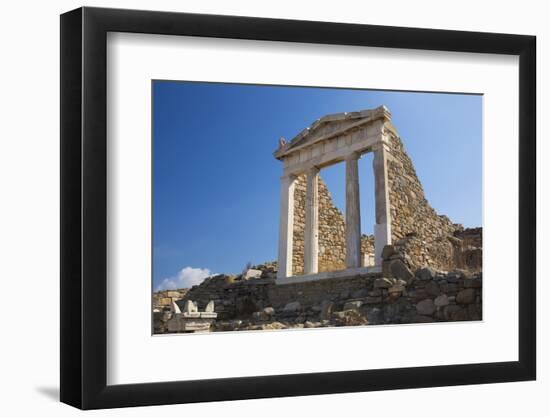 Archaeological remains of the Temple of Isis, Delos, UNESCO World Heritage Site, Cyclades Islands, -Ruth Tomlinson-Framed Photographic Print