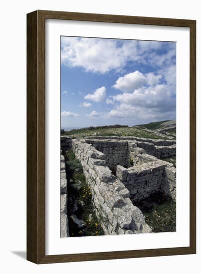 Archaeological Ruins of Monte Adranone, Sicily, Italy, Greco-Punic Civilization, 5th Century BC-null-Framed Giclee Print