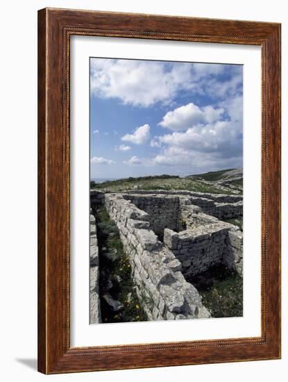 Archaeological Ruins of Monte Adranone, Sicily, Italy, Greco-Punic Civilization, 5th Century BC-null-Framed Giclee Print