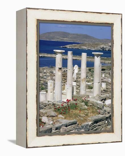 Archaeological Site, Delos, Unesco World Heritage Site, Greece-Adam Woolfitt-Framed Premier Image Canvas