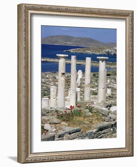 Archaeological Site, Delos, Unesco World Heritage Site, Greece-Adam Woolfitt-Framed Photographic Print