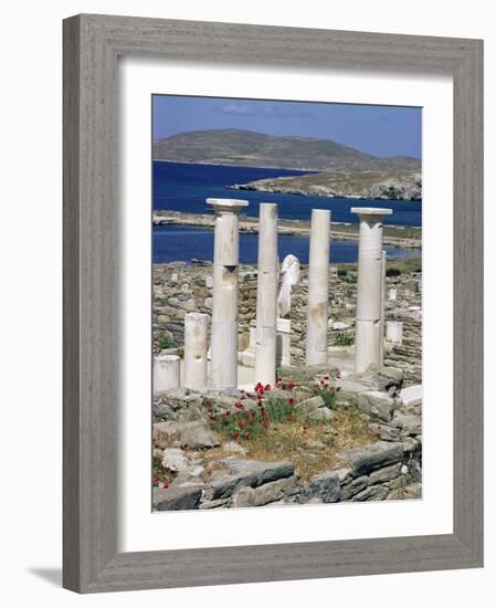 Archaeological Site, Delos, Unesco World Heritage Site, Greece-Adam Woolfitt-Framed Photographic Print