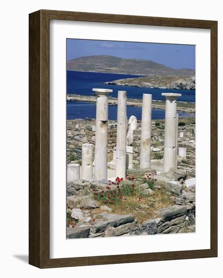 Archaeological Site, Delos, Unesco World Heritage Site, Greece-Adam Woolfitt-Framed Photographic Print