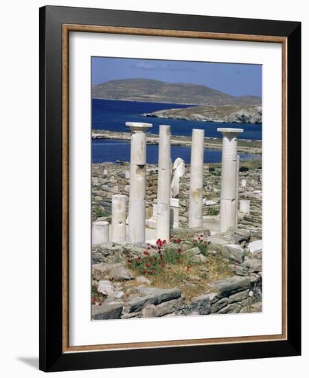 Archaeological Site, Delos, Unesco World Heritage Site, Greece-Adam Woolfitt-Framed Photographic Print