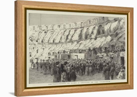 Archaeologists in Rome, a Lecture in the Colosseum-null-Framed Premier Image Canvas