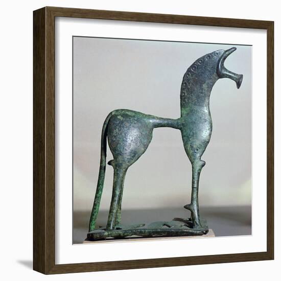 Archaic bronze figure of a horse, 6th century BC. Artist: Unknown-Unknown-Framed Giclee Print
