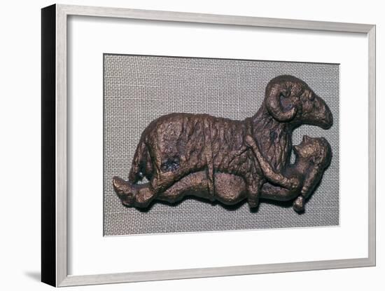 Archaic bronze of Odysseus and a ram. Artist: Unknown-Unknown-Framed Giclee Print