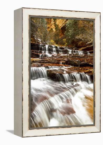 Archangel Falls Lies Near the Subway in Zion National Park, Utah-Clint Losee-Framed Premier Image Canvas