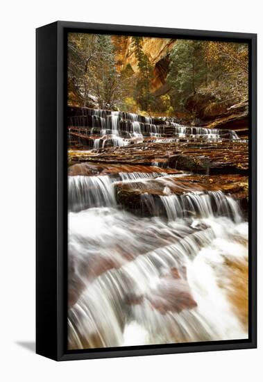 Archangel Falls Lies Near the Subway in Zion National Park, Utah-Clint Losee-Framed Premier Image Canvas