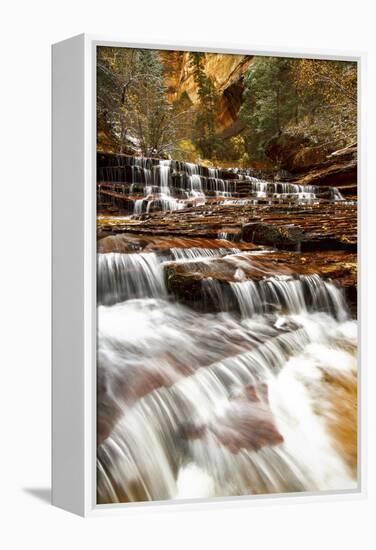 Archangel Falls Lies Near the Subway in Zion National Park, Utah-Clint Losee-Framed Premier Image Canvas