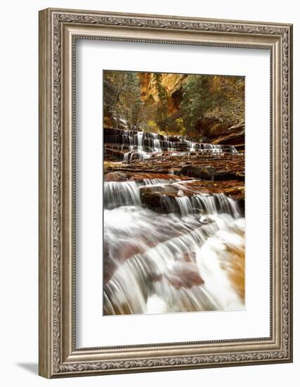 Archangel Falls Lies Near the Subway in Zion National Park, Utah-Clint Losee-Framed Photographic Print