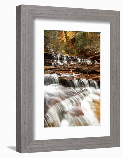 Archangel Falls Lies Near the Subway in Zion National Park, Utah-Clint Losee-Framed Photographic Print