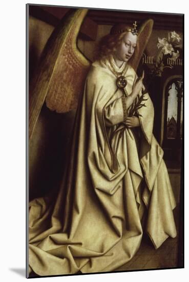 Archangel Gabriel, Ghent Altarpiece-Jan van Eyck-Mounted Giclee Print