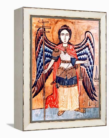 Archangel Michael Holding the Scales of Judgement-null-Framed Premier Image Canvas