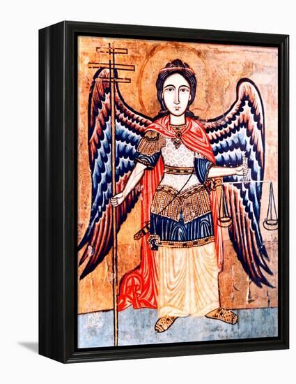 Archangel Michael Holding the Scales of Judgement-null-Framed Premier Image Canvas