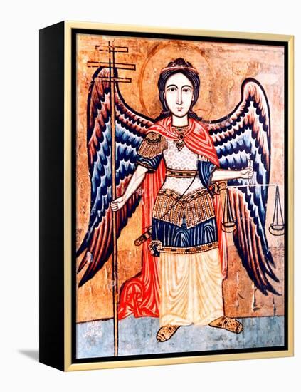 Archangel Michael Holding the Scales of Judgement-null-Framed Premier Image Canvas