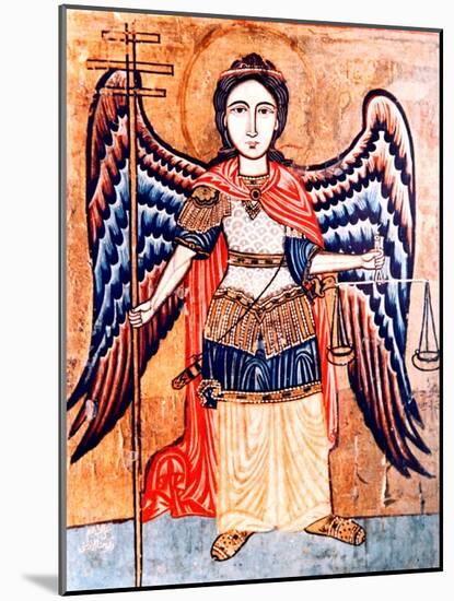 Archangel Michael Holding the Scales of Judgement-null-Mounted Giclee Print
