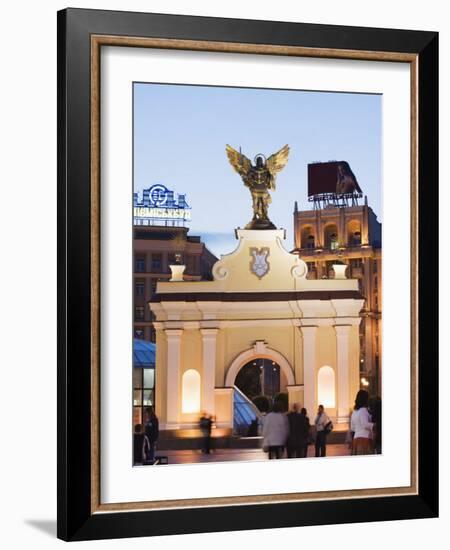 Archangel Michael Statue in Maidan Nezalezhnosti, Kiev, Ukraine, Europe-Christian Kober-Framed Photographic Print