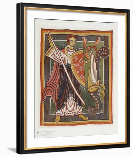 Archangel Michael the Dragon Killer-null-Framed Collectable Print