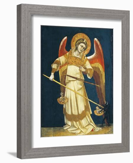 Archangel Michael Weighing Souls, Circa 1354-null-Framed Giclee Print