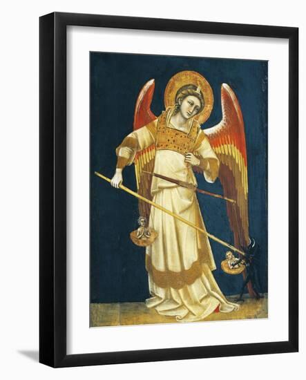 Archangel Michael Weighing Souls, Circa 1354-null-Framed Giclee Print