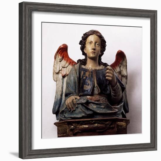 Archangel Michael, Wooden Sculpture-null-Framed Giclee Print