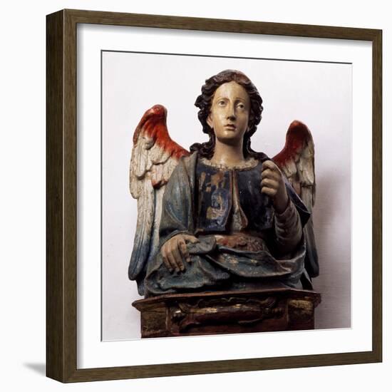 Archangel Michael, Wooden Sculpture-null-Framed Giclee Print