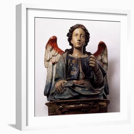 Archangel Michael, Wooden Sculpture-null-Framed Giclee Print