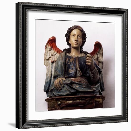 Archangel Michael, Wooden Sculpture-null-Framed Giclee Print