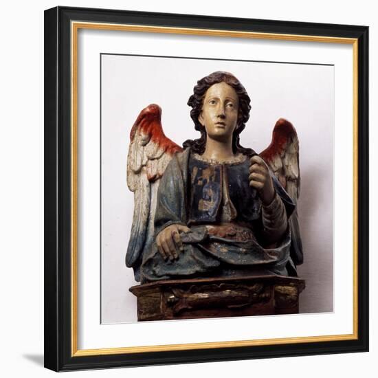 Archangel Michael, Wooden Sculpture-null-Framed Giclee Print