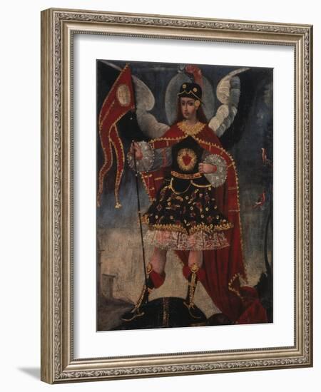 Archangel Michael-Schule von Cuzco-Framed Giclee Print