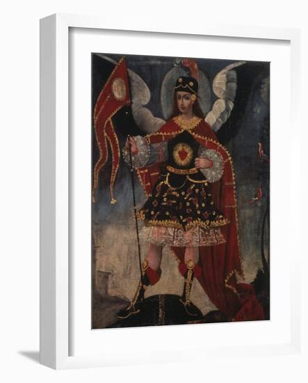 Archangel Michael-Schule von Cuzco-Framed Giclee Print